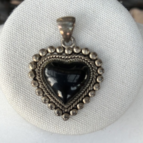 Pewter Medallion Heart Pendant - Picture 1 of 3